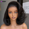 Straight Bob Super Double Drawn Glueless Lace Frontal Wig Human Hair Ready To Go 13×6HD Lace Front Wig Preplucked Hair For Women