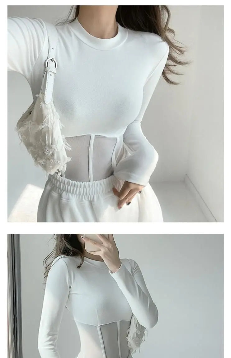 Summer Women T Shirt Girls T-Shirt Woman Clothes Long Sleeve Tops Spring Black Slim Tshirt Female Crop Top Tee Sexy Skinny Y2k