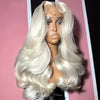 Charisma Synthetic Lace Front Wigs Platinum Blonde Wig Long Wigs Loose Wave Glueless Lace Wig Pre Plucked Hairline Wig Daily Use