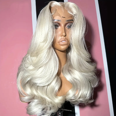 Charisma Synthetic Lace Front Wigs Platinum Blonde Wig Long Wigs Loose Wave Glueless Lace Wig Pre Plucked Hairline Wig Daily Use