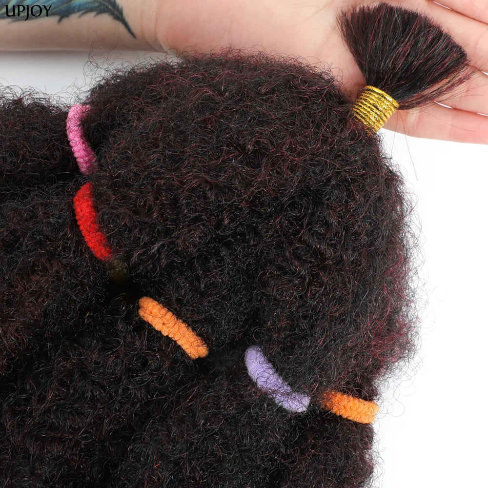 Afro Kinky Curly Hair Bulk Synthetic 12inch Ombre Marley Twists Braiding Hair #1B 4 27 30 33 99J Green Ombre Purple Brown Colors
