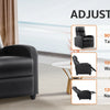 JHK Recliner Chair Massage Sofa Fabric Theater Lumbar Support Adjustable Modern Padded Seat Backrest Living Room Home Grey