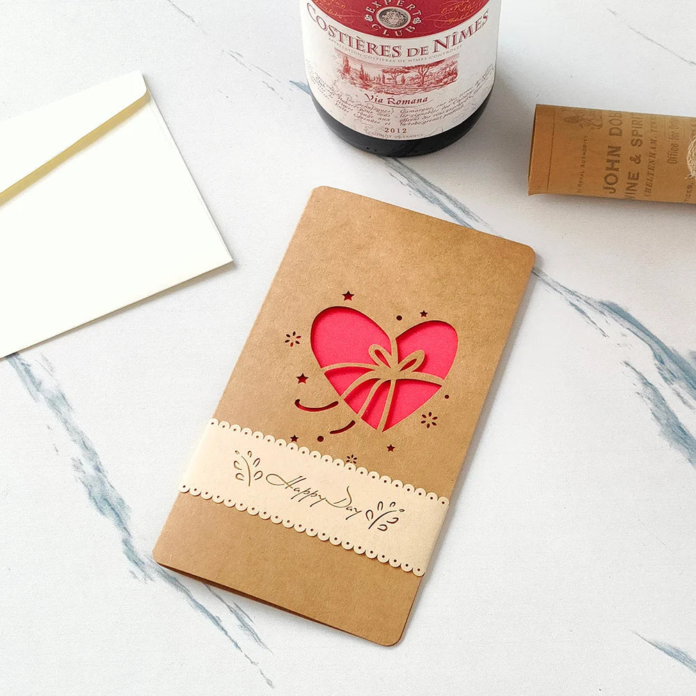 3D Pop Up Love Card with Envelope Valentines Day Birthday Anniversary Greeting Cards for Couples Wife Husband Handmade Gifts