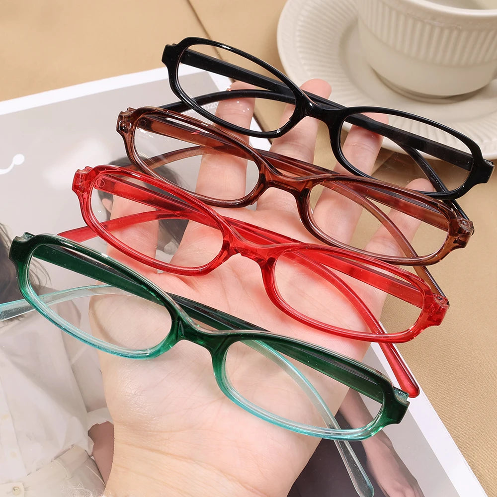New Y2K Style Retro Blue Green Square Small Frame Glasses Frame Women's Anti Blue Light Glasses 2024 Fashion Eyeglasses Frame