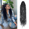 Handmade Dreadlocks Hair Extensions 24Inch Soft Crochet Dreadlock Braids Hair Synthetic Faux Locs Braids Hair For Women And Men