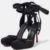 Ladies' New Summer Square Satin High-heeled Sandals with Ankle Straps, Fashionable Party and Banquet Ballet High-heeled Shoes