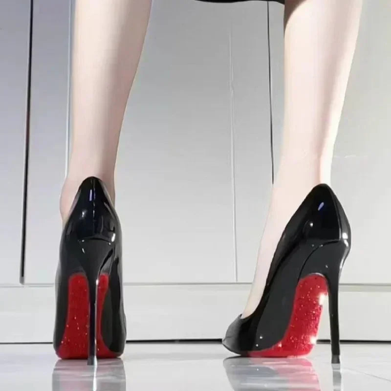 New High Heels 2025 Hot Selling Solid Color Women's Single Shoes Pointed Toe Stiletto Heel Slip-on Party Banquet Fashion Shoes