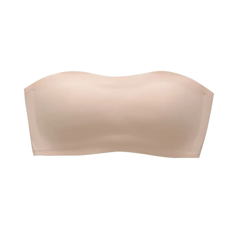 4PCS Women Strapless Bra Seamless Tube Tops Breathable Wireless Wedding Brassiere Push Up Bras Sexy Female Lingerie Invisible