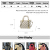 Quilted Pattern Solid Color Pu Handbag With Pendant Decoration, Versatile Noble Women's Crossbody Bag, Fashionable Handbag