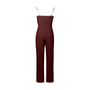 Women Jumpsuit Feather Tube Top Sexy Evening Party Jump Suits Sleeveless High-waisted Straight Playsuits Night Clubwear Overalls
