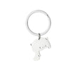 Cute Cat Keychain Stainless Steel Key ring Couple Lover Animal Matching Keyring Pendants Valentine's Day Gift