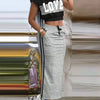 2025 Summer Two Piece Sets Women Outifit Fashion Print Colorblock O-Neck Short Sleeve Crop Top & Casual Striped Pocket Skirt Set
