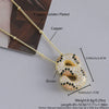 MHS.SUN New Leopard Bubble Letter Necklace Gold Plated Chunky Bubble Zircon 26 Initial Pendant Necklace Women Fashion Jewelry