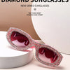 Fashion Square Sunglasses for Women Rectangle Brand Shades Sun Glasses Bling Diamond Eyeglasses Uv400 Glittering Accessories