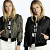 Autumn New Short Jackets for Women Vintage High Street O-neck Bomber Jacket Female Fashion Zipper Long Sleeve Coat Woman