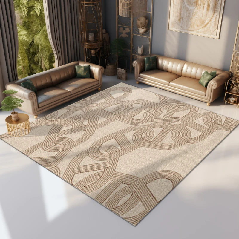Advanced Interlocking Chain Decorate Living Room Carpet Cloakroom Bedroom Bedside Soft Mat Coffee Table Plush Rug Ковер Tapis 러그