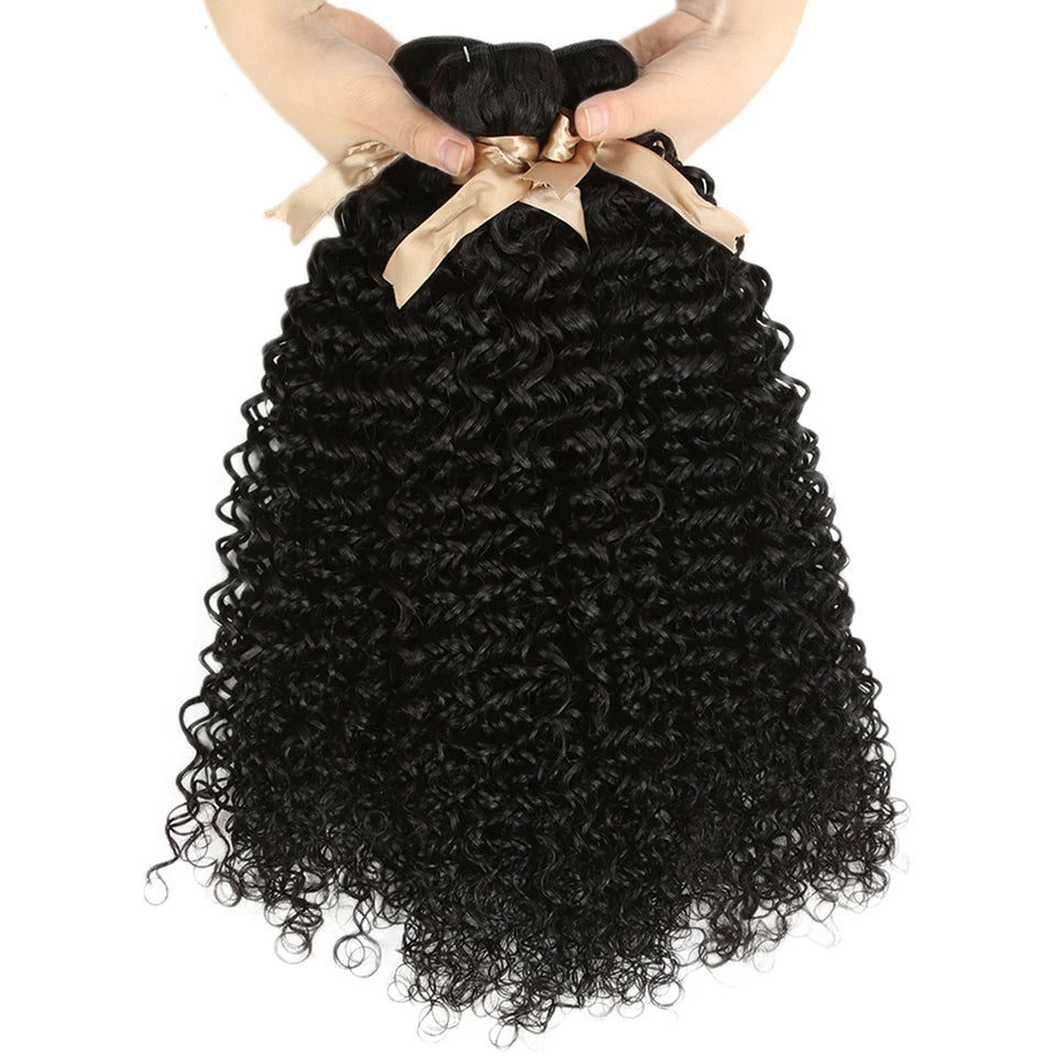 Indian Kinky Curly Bundles Human Hair Weaving Natural Color 1//3/4 Bundles Deal  Jerry Curly Human Hair Extensions Wholesale