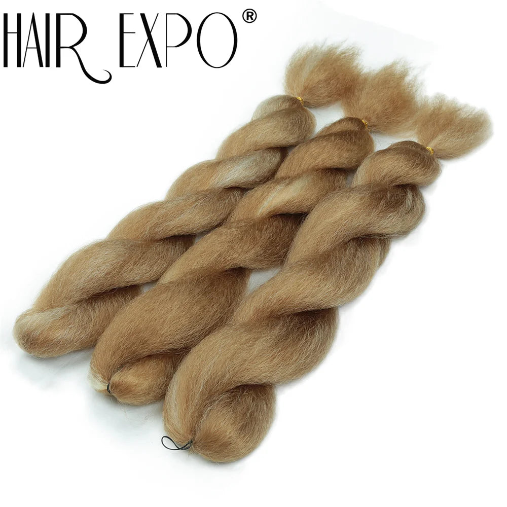 26Inch Vixen Crochet Bulk Hair Synthetic Jumbo Braids Fluffy Yaki Straight Crochet Hair Afro Kinky Curly Braiding Hair Extension