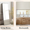 JHK 64"x21" Full Body Wall Mirror Standing Hanging or Leaning Wall-Mounted Mirrors with Stand Aluminum Alloy Frame Living Room