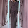 Tossy Female Pleated Sexy Maxi Dress Patchwork Twist Slim Long Sleeve Solid Y2k Autumn Streetwear Dress Women's Bodycon Dress