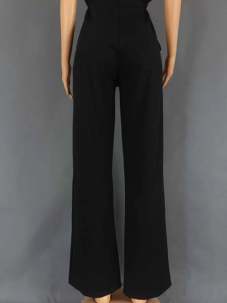 Full Length for Women Elegant Summer Long Jumpsuits Evenings Party Sexy Tube Jumpsuit Ladies High Waist Strapless Jumpsuit