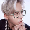 NEW Double Bridge Square Anti-blue Light Glasses Women Men Vintage Transparent Computer Glasses Oversize Frame Eyeglasses
