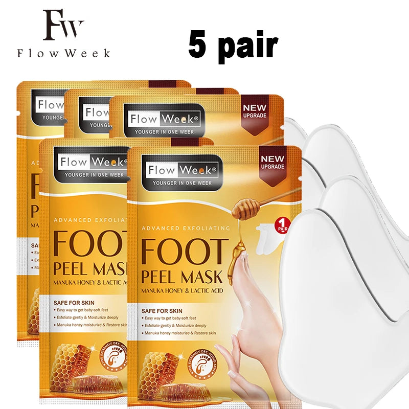 Foot Peeling Mask Peeling Foot Mask Repairs Heels & Removes Dry Dead Skin Feet Exfoliating Foot Peel Mask for Dry Cracked Feet