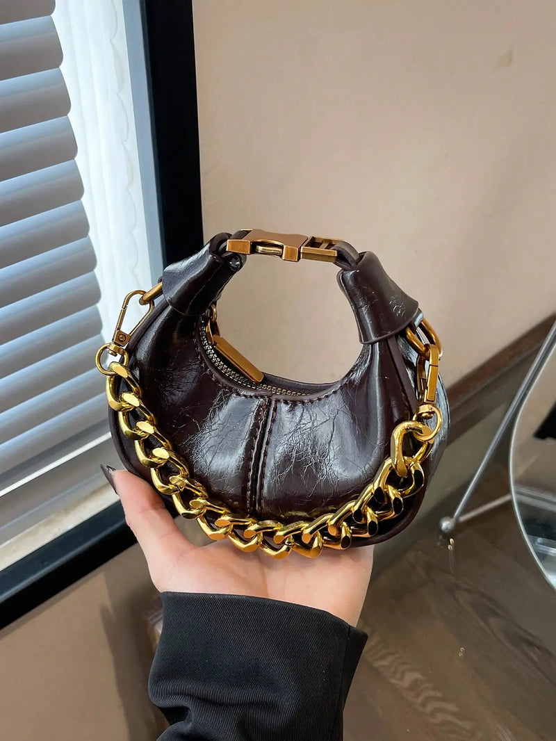Fashionable Small Handbag, Minimalist Stylish Texture Elegant Style Shoulder Bag, New Casual 	Top Handle Bag For Women