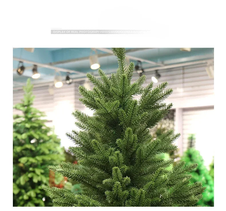 Full PE Artificial Large Christmas Tree PE Material Christmas Tree Home Party Atmosphere Xmas Decorations 1.2m to 2.1m navidad