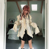 Karrram Y2k Aesthetics Lace Shirt Grunge Gothic Irregular Blouses Fairy Harajuku Bandage Shirt Vintage Lolita Clothes Mall Goth