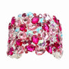 Bling Crystal Exaggerated Hand Bangle Water Drop Design for Women Fashion Show Rhinestone Bracelet Bangle Wedding Jewelry