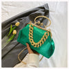 2024 Luxury Women Gold Green Chain Messenger Bags PU Leather Shoulder Bags Shell Clip Designer Handbag And Purse Wedding Clutch
