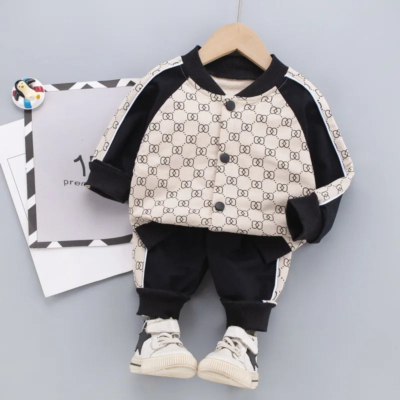 Baby Boys Clothes Sets Spring Autumn Toddler Fashion Cotton Coats Pants 2pcs Tracksuits For Bebe Infants Sports Suits Outfits 2Y
