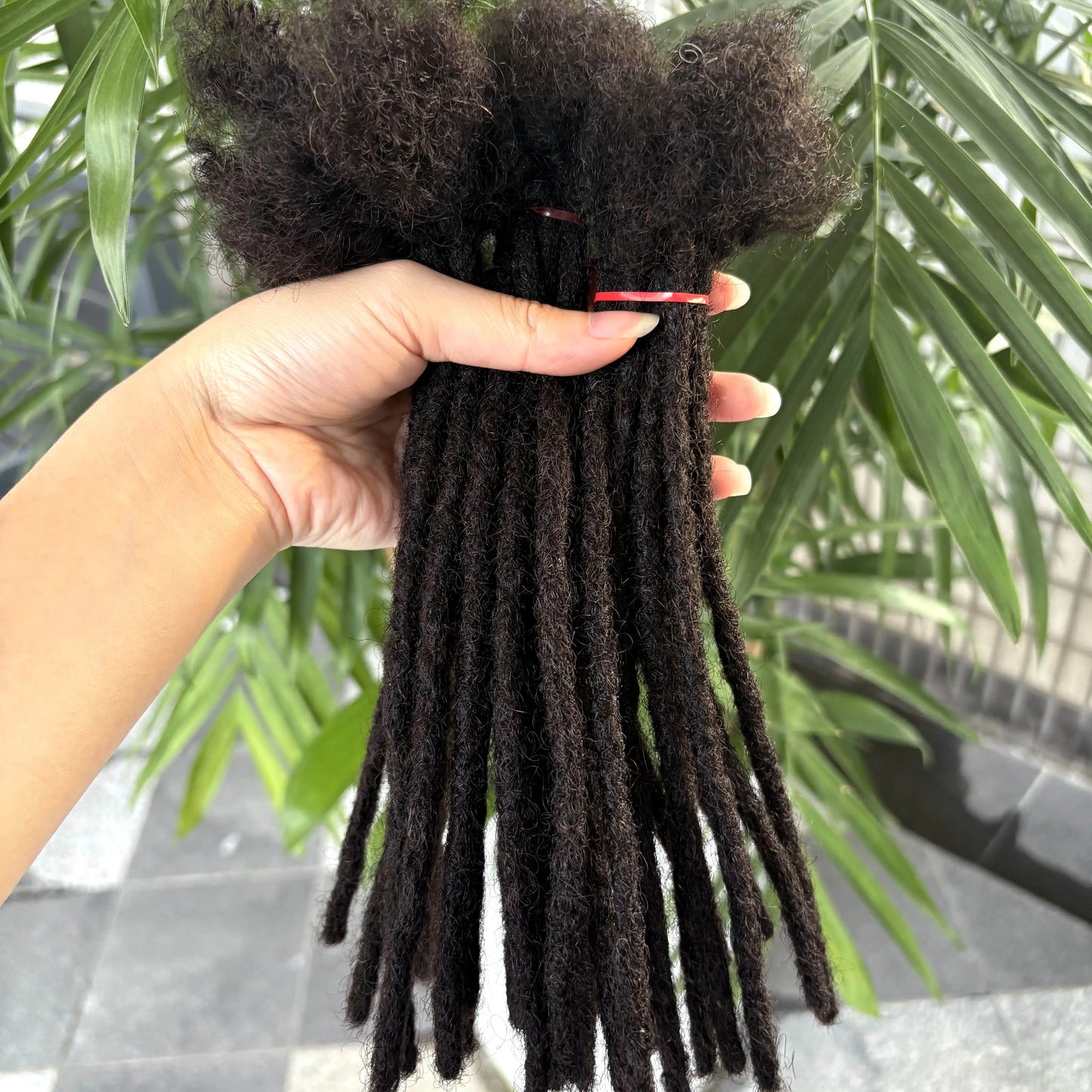 0.6cm 4-8Inch Regular Loc Extension Human Hair 50 Strands Full Handmade 100% Human Hair Dreadlock Extensions for Men Women