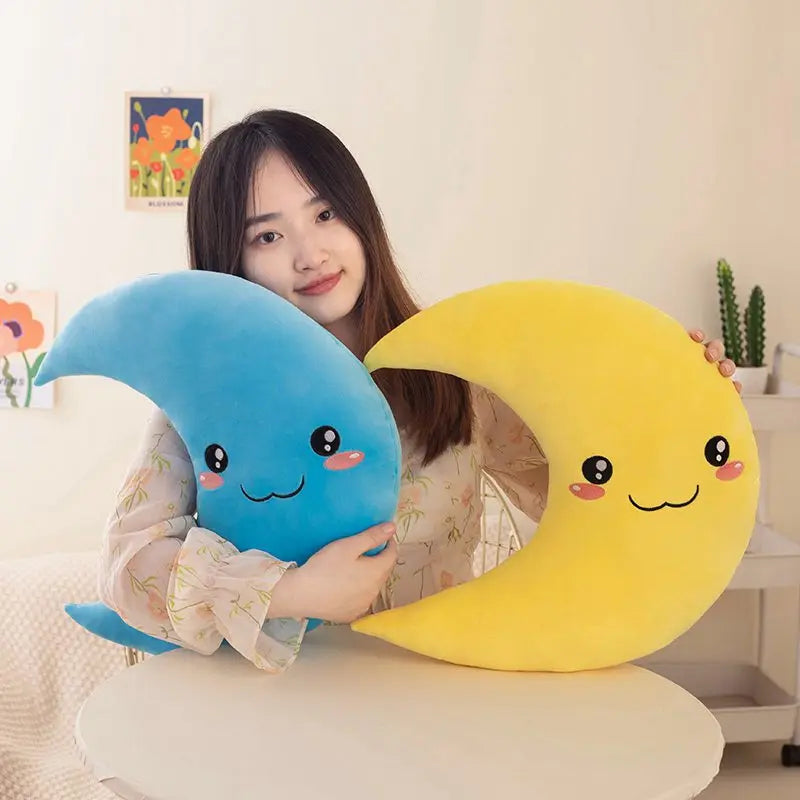 25cm New Sky Style Funny Moon Soft Plush Toy Baby Cute Throw Pillow Comfort Dolls Home Decor Xmas Gift Kids
