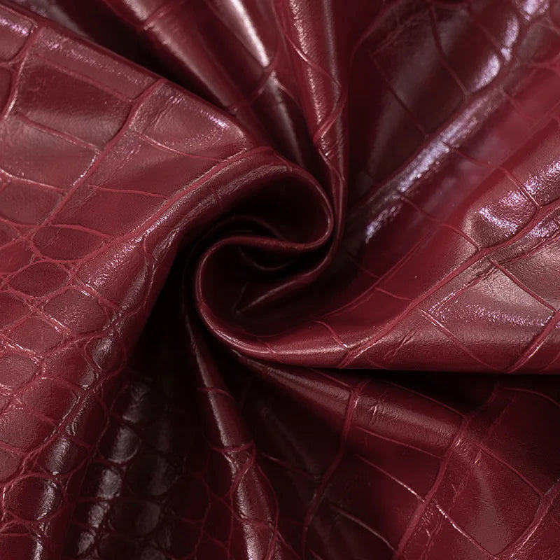 Luxury Leather Strapless Short Dress Womens Sleeveless Backless Sexy Crocodile Skin Pattern Party Dresses 2025 Evening Red Brown