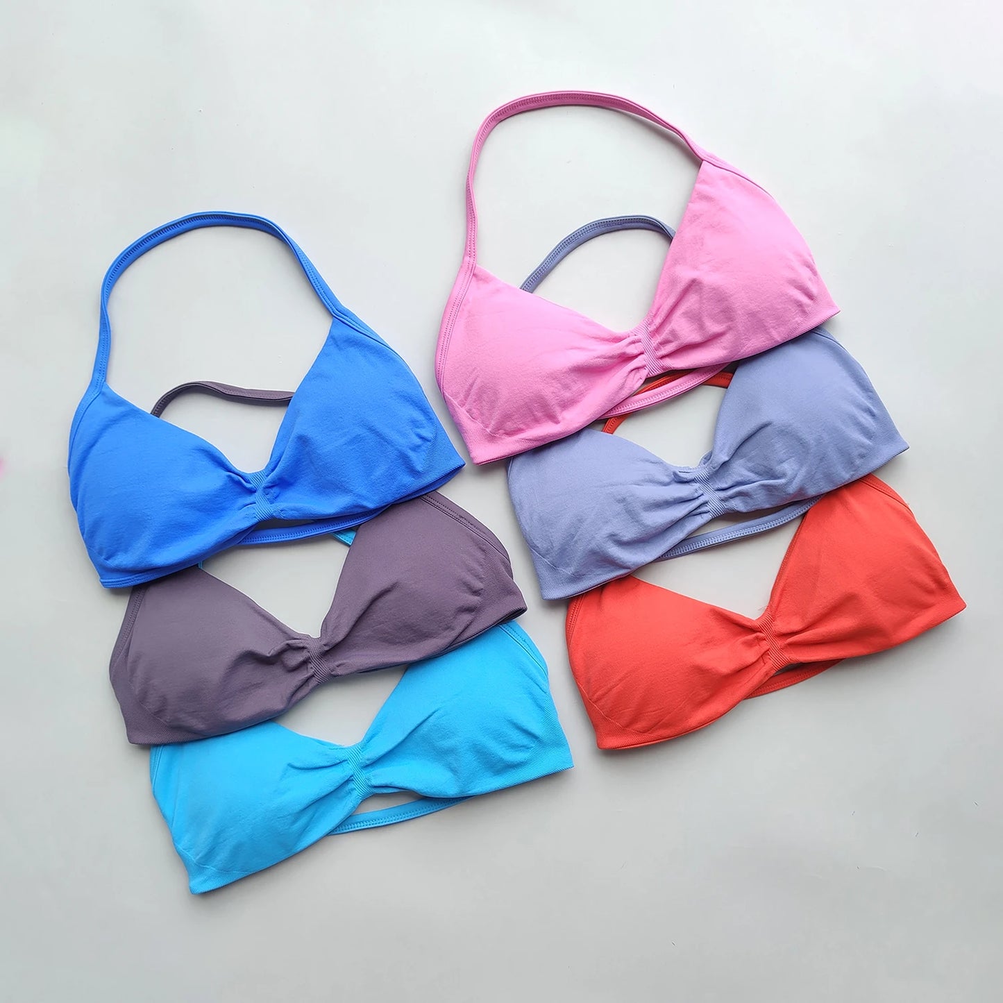 Impact Sports Bra Strappy Backless Yoga Gym Bra Removable Cups Women Workout Clothing Gym Top Halter Sport Bras