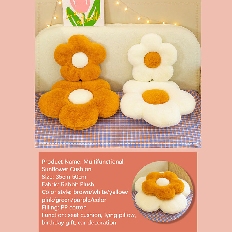 35cm Stuffed Daisy Flower Seat Cushion Sunflower Shape Kids Girl Bedroom Seat Pillow Office Room Decor Sofa Cushions Plush Toys