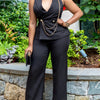Elegant Blazer Jumpsuits Summer Clothes Women Sleeveless V-Neck Straight Pants Rompers Playsuits OL Style One Pieces Overalls