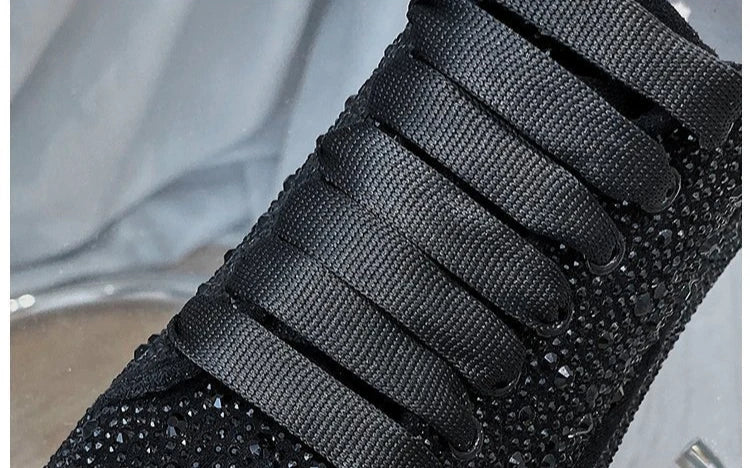 Brand Women's Sneakers Luxury Rhinestones Women Causal Shoes Designer Platform Sport Shoes Fashion Comfort Women Shoes Plus Size