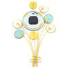 Large Wall Clock Without Drilling Battery Operated Silent, Hot Air Balloon Decor, Simple Clock