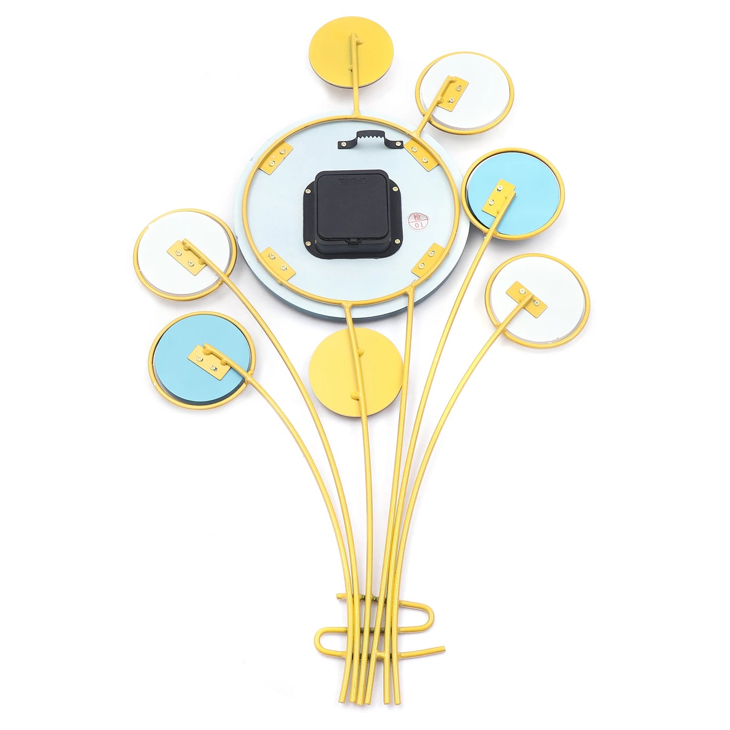 Large Wall Clock Without Drilling Battery Operated Silent, Hot Air Balloon Decor, Simple Clock