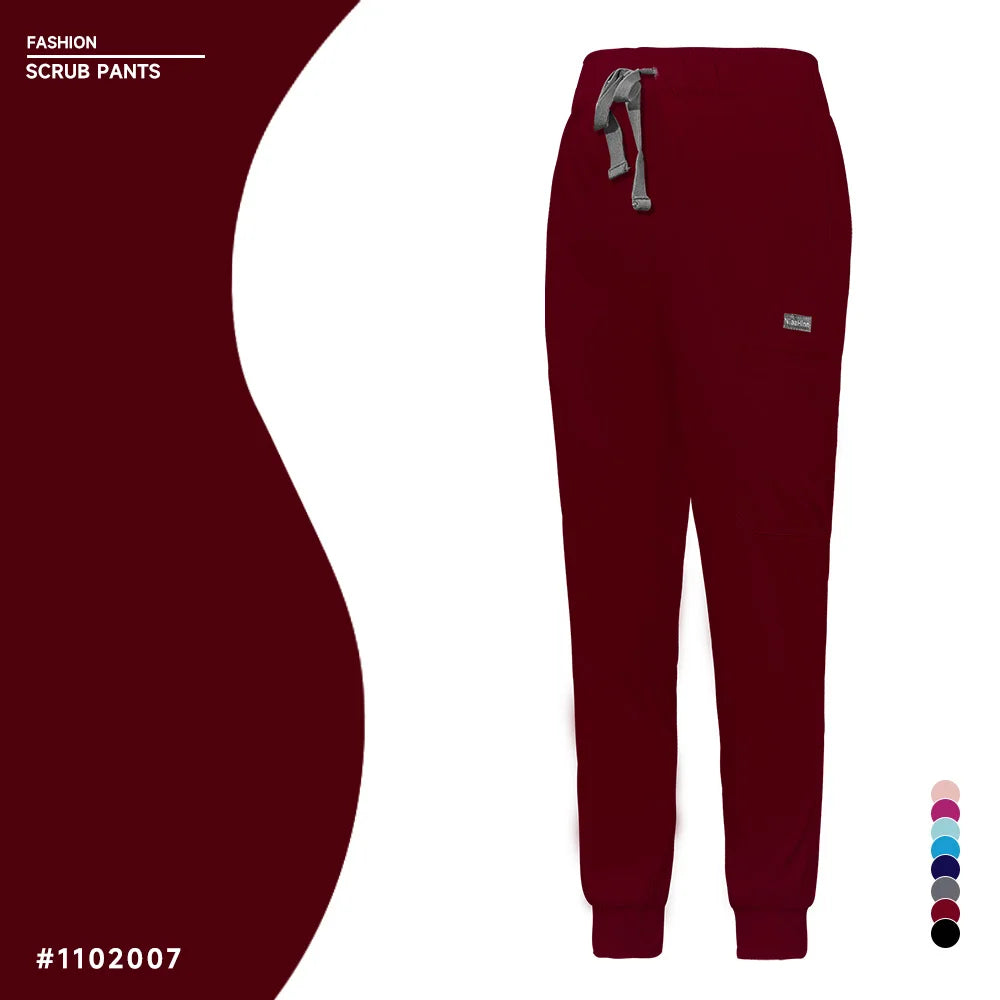Unisex Jogger Pants Dentist Pants Solid Color Beauty Salon Nursing Men Jogging Pants Spa Uniform Pants Pet Medical Doctor Scrub