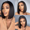 Bone Straight Bob Wig Human Hair 13x4 Lace Wigs Transparent Lace Human Hair Short Wig Pre Plucked 200% Density For Women