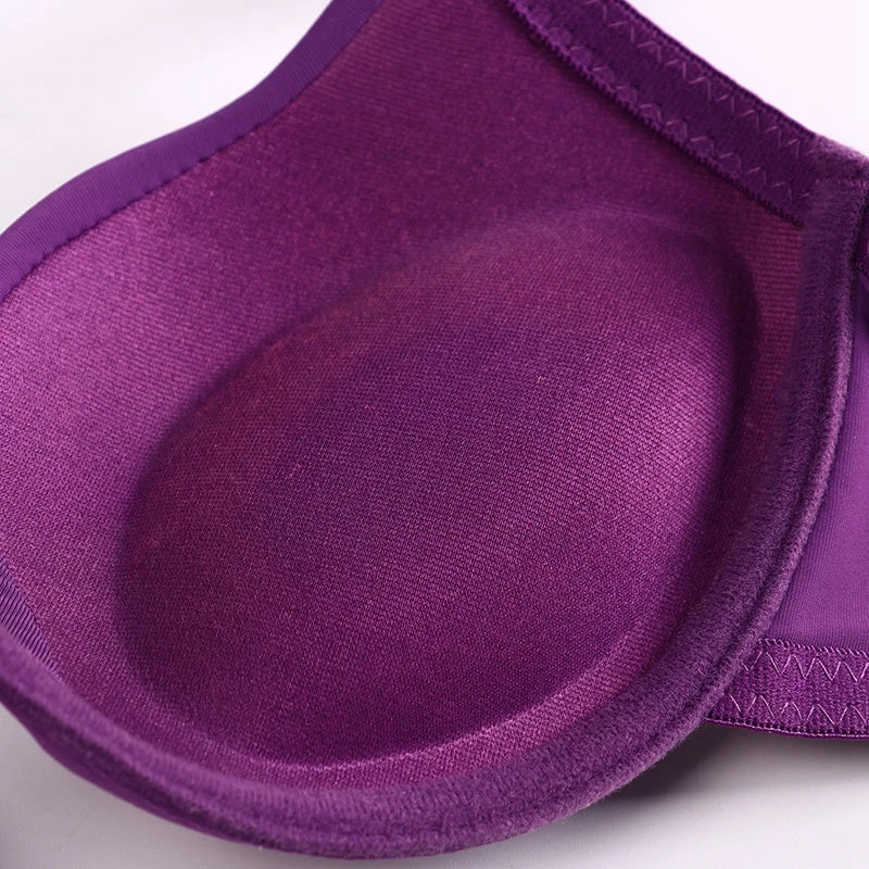 Women Low Cut Push Up Bra Sexy Backless Underwear Deep V Cross Back Bras Female Breathable Intimates Seamless Convertible Bra