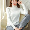 Turtleneck Winter Sweater Women Elegant Thicken Velvet Lined Warm Sueter Knitted Pullover Slim Tops Jersey Knitwear Jumper New