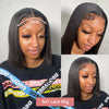 13x4 Glueless Lace Front Wig Human Hair Straight 13x6 HD Transparent Lace Frontal Wigs Short Bob Wig For Women Remy 250% Density
