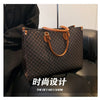 Large-capacity women's bags in Europe and the United States retro shoulder bag classic letters PU commuter handbags women