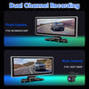 11.26 inch Car DVR 4K Dash Cam Dual Lens Wireless Carplay & Android Auto Video Recorder Monitor GPS Navigation 5G Wifi FM AUX