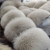 2025 MAOMAOKONG Natural Real Fox Fur Coat Women Winter Long Sleeve Luxury Raccoon Fur Jackets Thick Top Female Furry Coat Vest